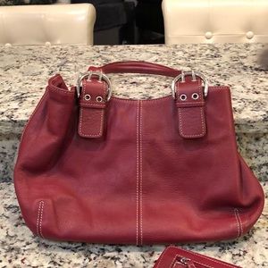 Tignanello red purse and wallet